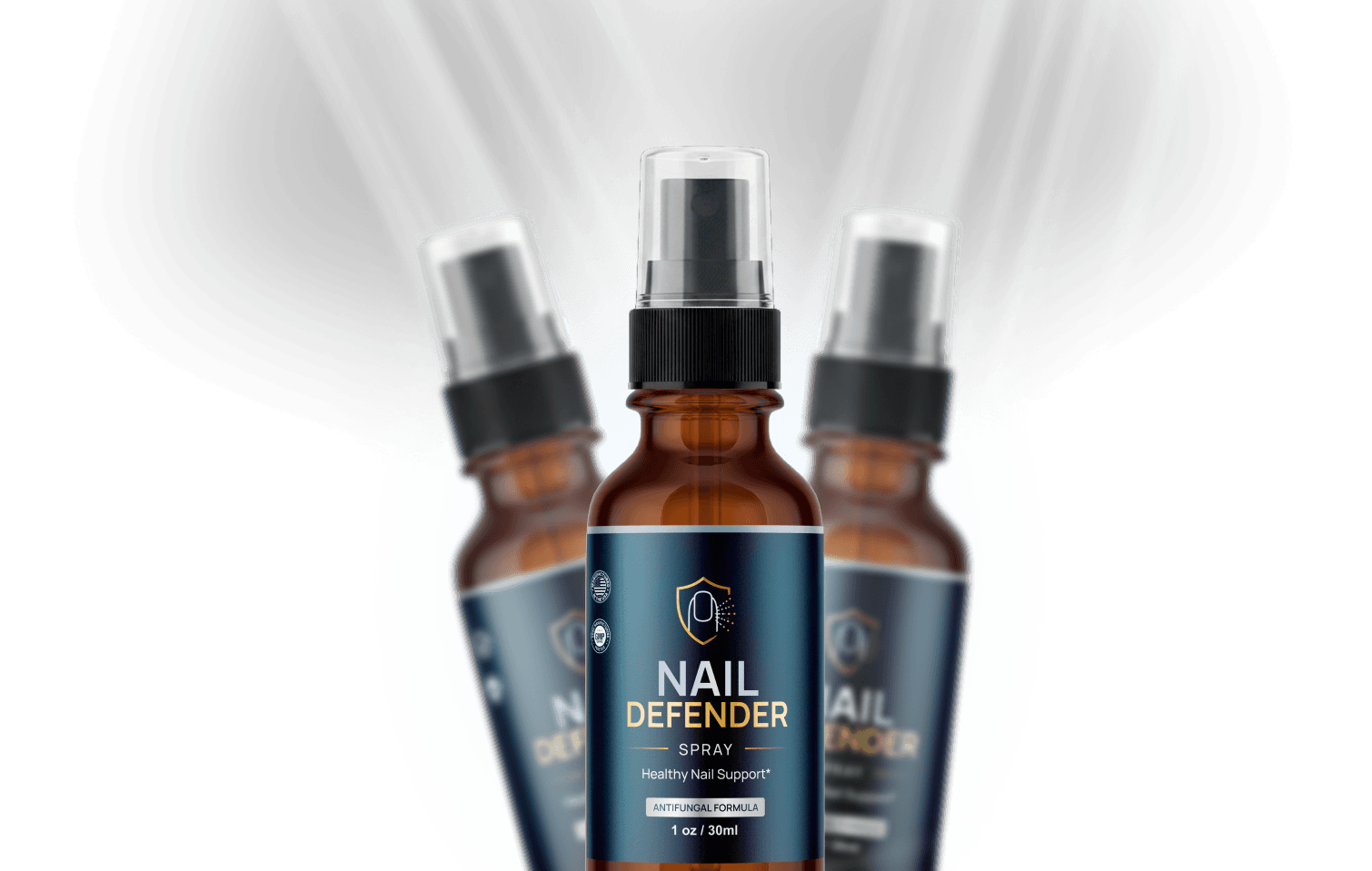 Three Nail Defender Spray bottles